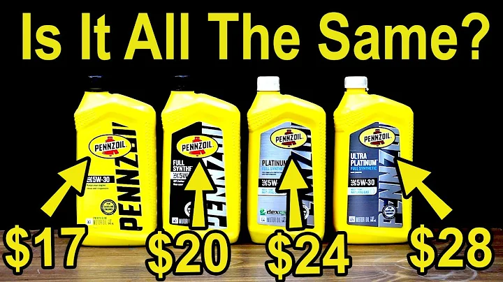 Are They All The Same Motor Oil? Let's Settle This!  Four Levels of Pennzoil Motor Oil Compared
