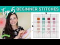 Top 5 Cross Stitches for Beginners | Caterpillar Cross Stitch