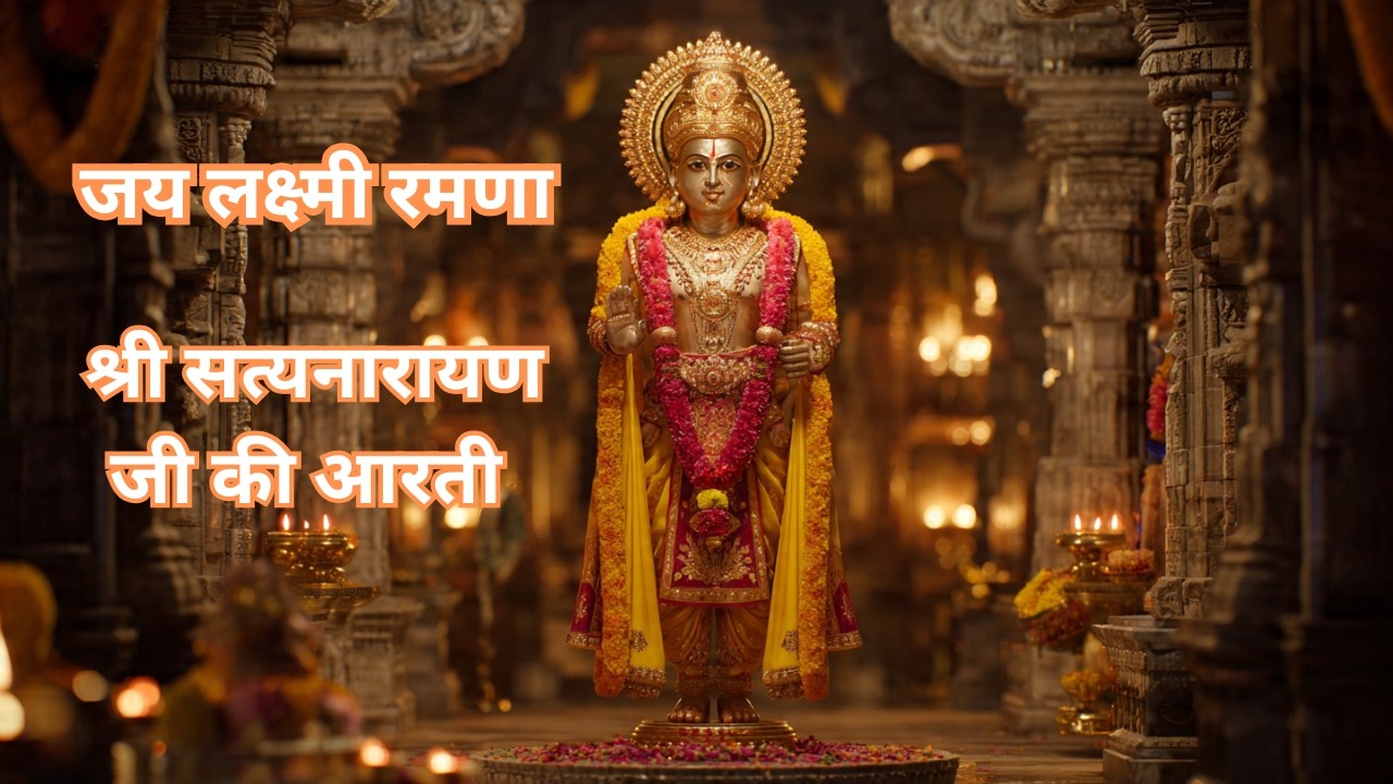🕉️ ॐ जय लक्ष्मी रमणा | Om Jai Lakshmi Ramna | सत्यनारायण आरती 2026 | Vishnu ji Ki Aarti #vishnu