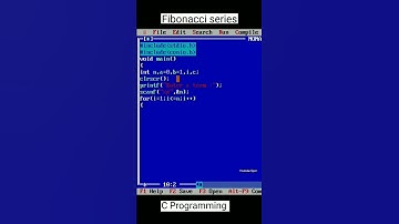 Fibonacci series program in c||  turboc++||#coding #shorts