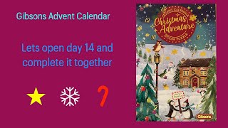 Gibsons Advent Calendar Day 14 opening. Lets open the door and complete the jigsaw together #vlogmas