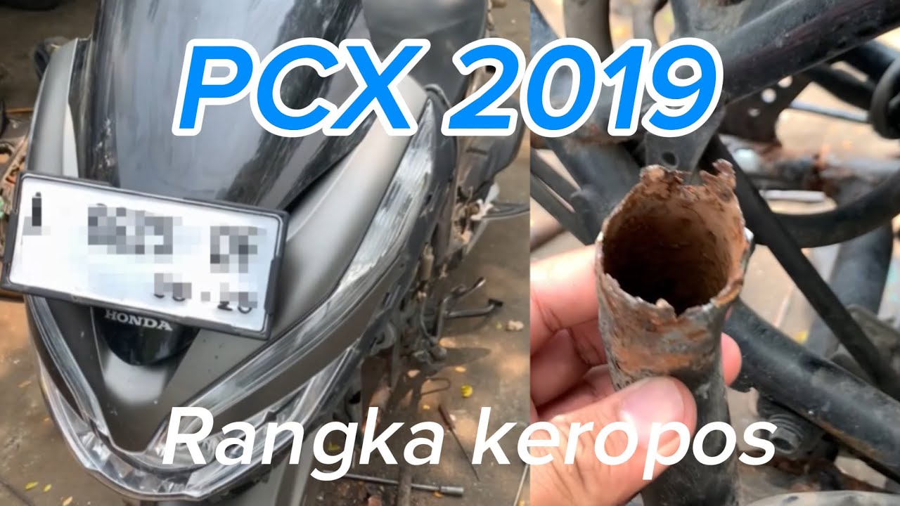 Honda PCX frame is rusty, broken, and has holes - YouTube