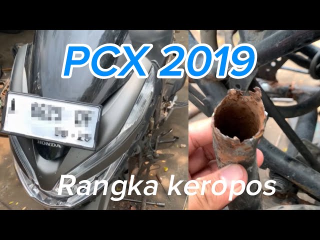 Honda PCX frame is rusty, broken, and has holes - YouTube