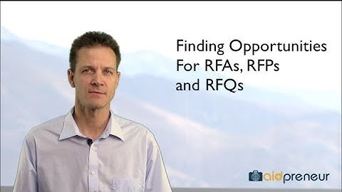 Introduction To Finding Opportunities for RFAs, RFPs and RFQs by Aidpreneur