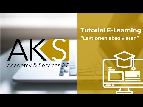 Tutorial «E-Learning; Lektionen absolvieren”