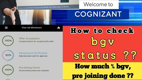bgv in cognizant rejected or approved | How to check bgv status