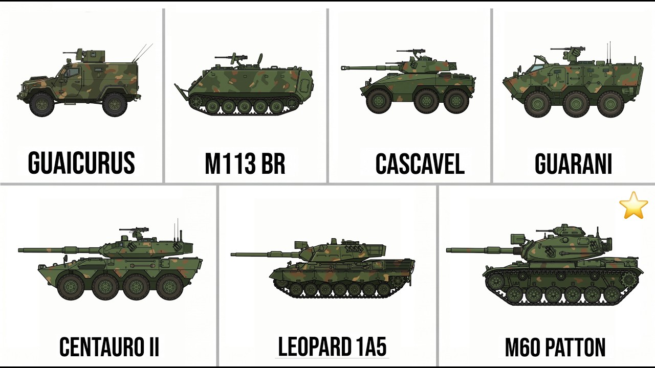 Todos os Blindados Operacionais do Exército Brasileiro Explicados em 12 Minutos