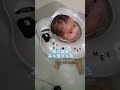 浴槽デビュー♪首浮き輪でスイスイ【生後１ヶ月半】