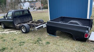 New LS Swap parts and Bed removal on my C10 C15 Squarebody