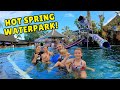 Americans visit toya devasya  natural hot spring waterpark  bali with kids  bali road trip