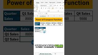 Quickly Transpose Rows to Columns and Vice Versa in Excel | Instant Switch ⚡