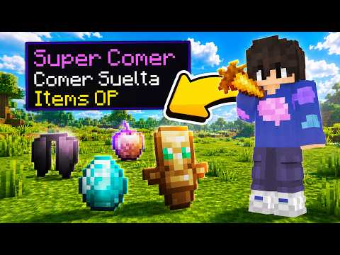 Minecraft, but eating gives you OP items...