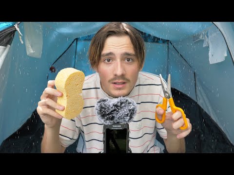 ASMR SOLO CAMPING IN RAIN
