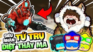 SIÊU NHÂN TỨ TRỤ TIÊU DIỆT ZOMBIE TRONG MAP HOÀNG LĂNG || SIRO TRỔ TÀI BÁM TƯỜNG PVP CỰC ĐỈNH