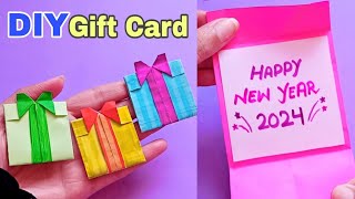 How to make Happy New Year card 2024 | Last minute New Year card DIY | Art and craft with paper