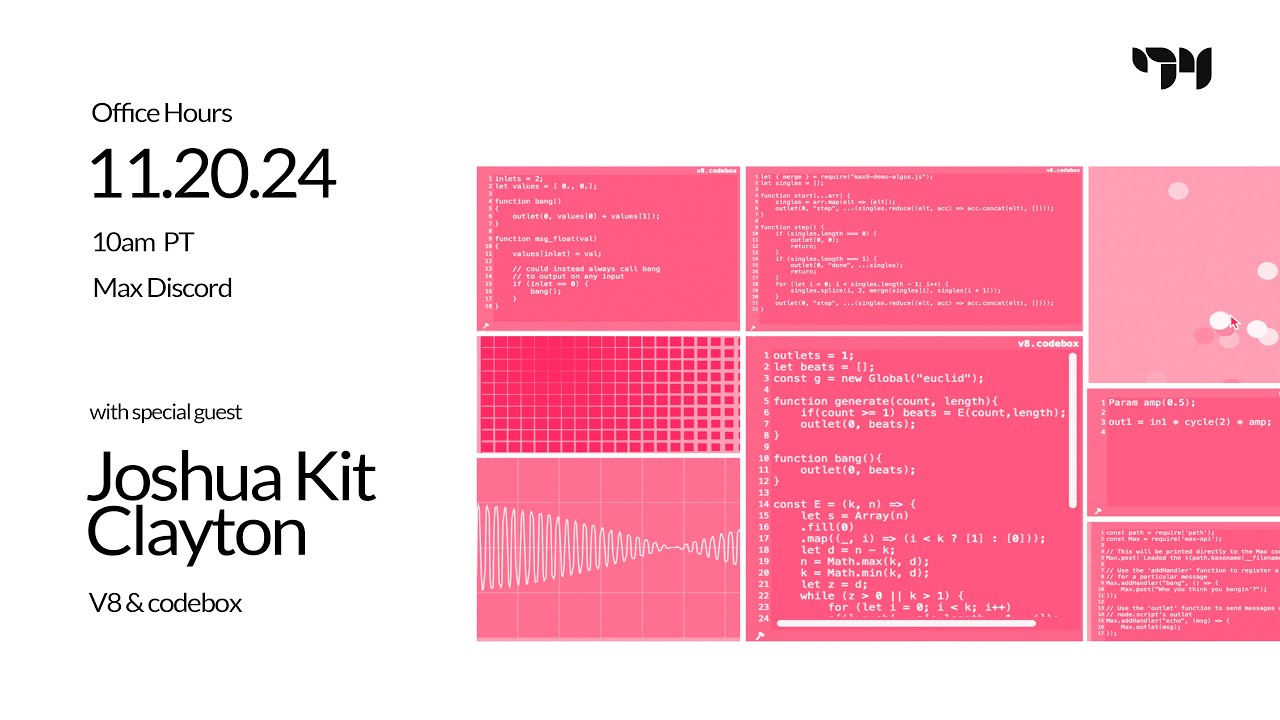 Max 9 Javascript V8 with Joshua Kit Clayton - Discord Office Hours