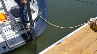 Emergency Rudder installation Schumacher 50 sailboat