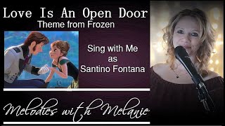 LOVE IS AN OPEN DOOR (Kristen Bell \u0026 Santino Fontana) ~FEMALE PART ~ KARAOKE DUET ~THEME FROM FROZEN