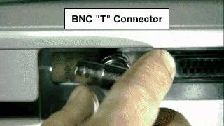 The Bnc T Connector Used For Connecting Fiber Optic Cable