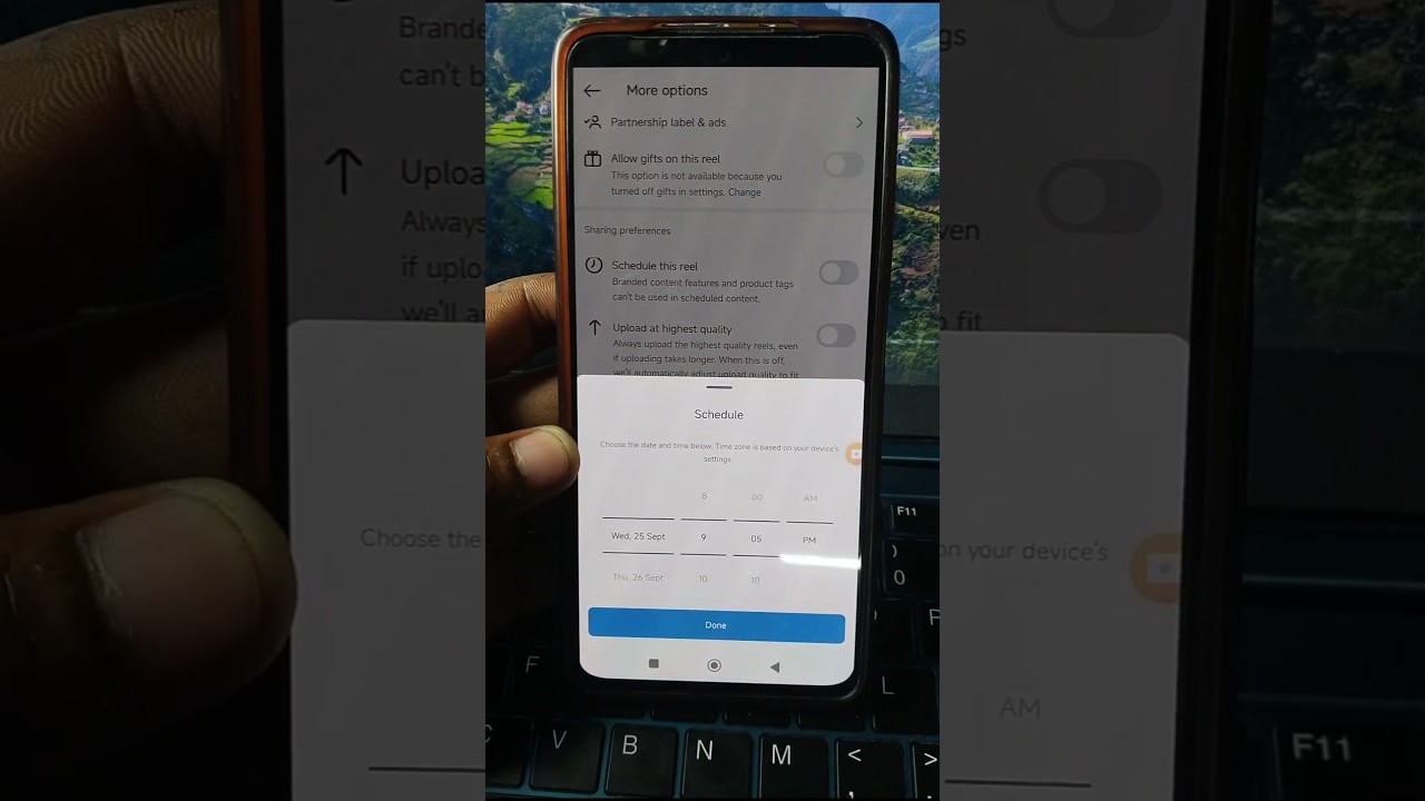 Reels ke time ko kaise set kre | Instagram reels ko schedule kaise kare 
