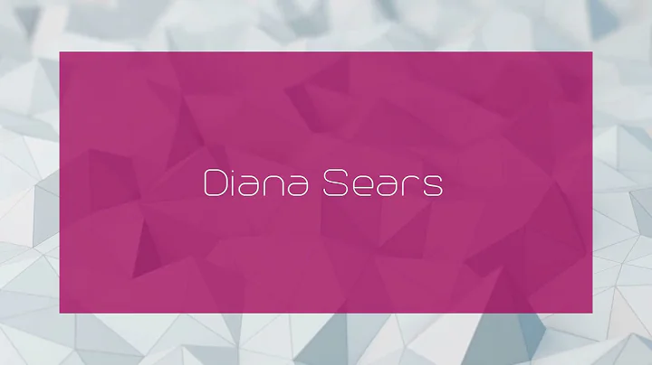 Diana Sears - appearance