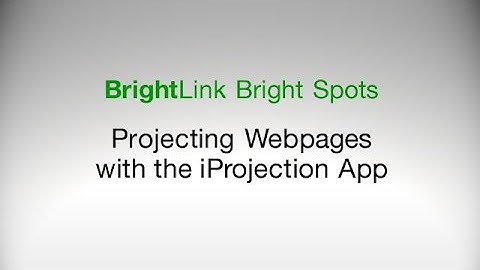 How to Project Webpages with the iProjection App