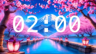 2 Minute Countdown Timer with Alarm | Cherry Blossoms and a River with Lanterns | Relaxing Music by Timer Creations 480 views 1 month ago 2 minutes, 4 seconds
