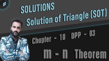 Solution of Triangle DPP Number 3 Solutions | m n Theorem | Area of Triangle | IIT JEE Maths