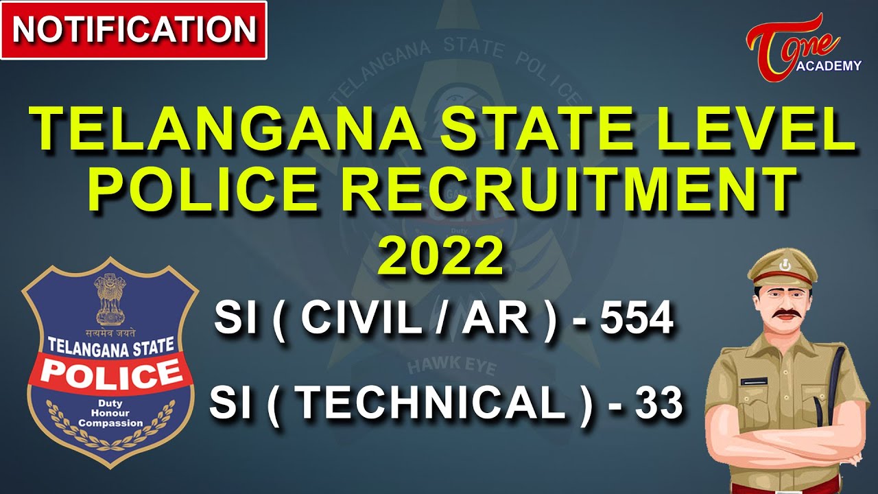 Telangana State Level Police Recruitment 2022 Notification | Tone Academy
