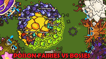 [TAMING.IO] 12 POISON FAIRIES VS ALL BOSSES! *SO OP*