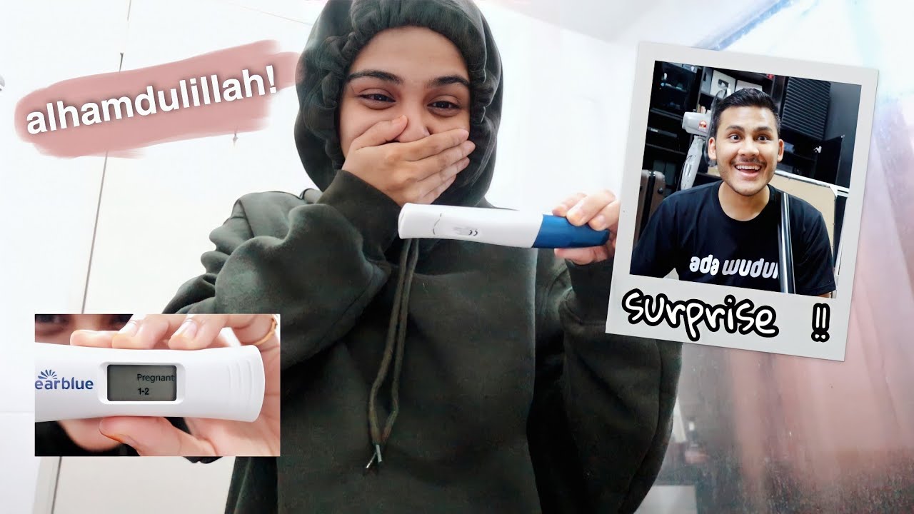 Live Pregnancy Test + Surprise Suami ! 