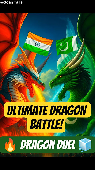 .India vs Pakistan Dragon War 🔥🧊 | Fire vs Ice | Who Will Win? #shorts #indiavspakistan #GaonTails