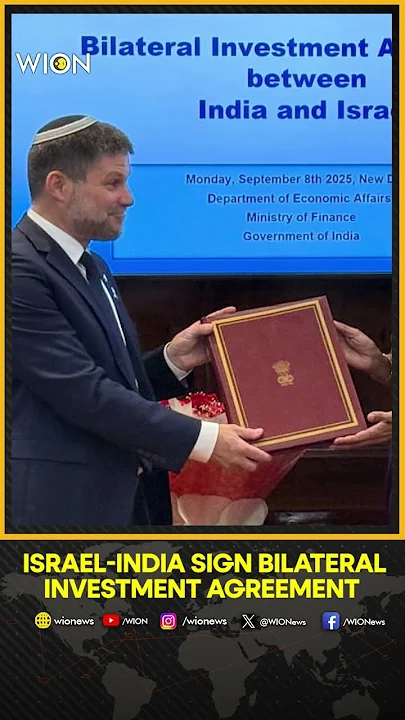 Israel-India Ties: Israel, India Sign Bilateral Investment Agreement | WION Shorts