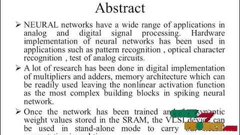 Final Year Projects 2015 | An Event-Based Neural Network Architecture With an Asynchronous