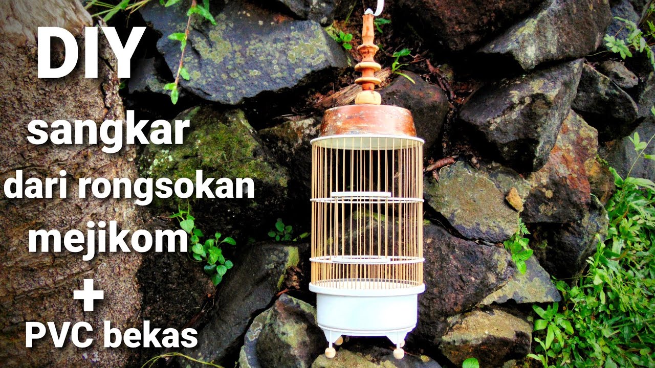 Sangkar unik dari bahan rongsokan mejikom dan sangkar PVC 