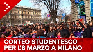 LIVE Corteo studentesco per l&#39;8 marzo a Milano: diretta live