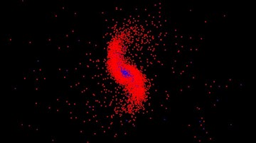 Galaxy Spiral: Watch the Evolution of a Galaxy in This Brief Particle Simulation
