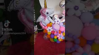 Bouquet de globos de unicornio.