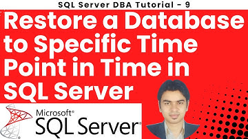 How to Restore a Database to Specific Time Point in Time in SQL Server #sqlserver #pitr #recovery