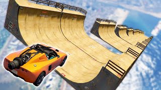 I DROVE ON 100 HALF PIPES! (GTA 5 Online)