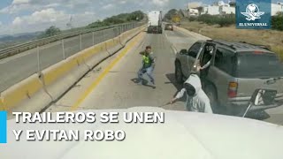 Ladrones son embestidos por tráileres en la autopista Querétaro-Celaya
