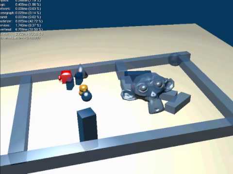 AI test - Simple Obstacle Avoidance without target Blender GE - YouTube