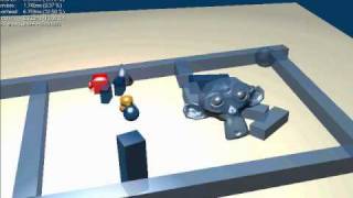 AI test - Simple Obstacle Avoidance without target Blender GE