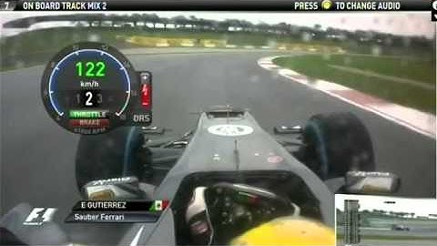 F1 Sepang 2013 FP2 Esteban Gutierrez OnBoard
