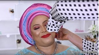 I TRANSFORMED MY AUNTIE FABULOUS 😍 MAKEUP TRANSFORMATION 💄WOC😍 MAKEUP AND GELE TRANSFORMATION 💄 screenshot 3