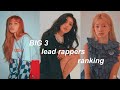 ranking lead rappers in different categories (big 3)