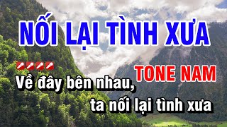 Karaoke Nối Lại Tình Xưa Tone Nam Nhạc Sống Beat Hay | Nguyễn Linh