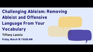 Challenging Ableist Language