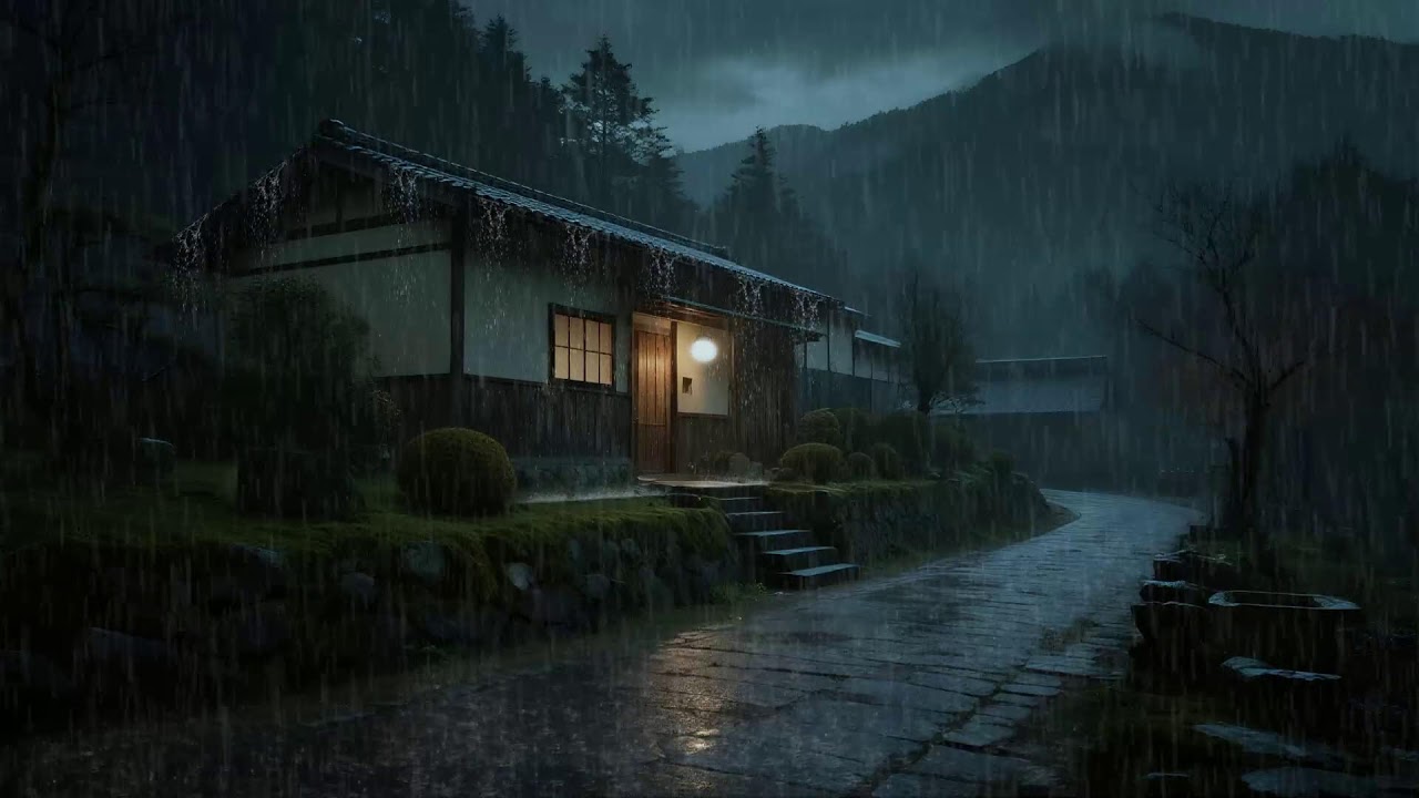 Ease the Heart 🌧️ Rainfall Surrounding Old Wooden House for Deep Sleep and Focus 💫