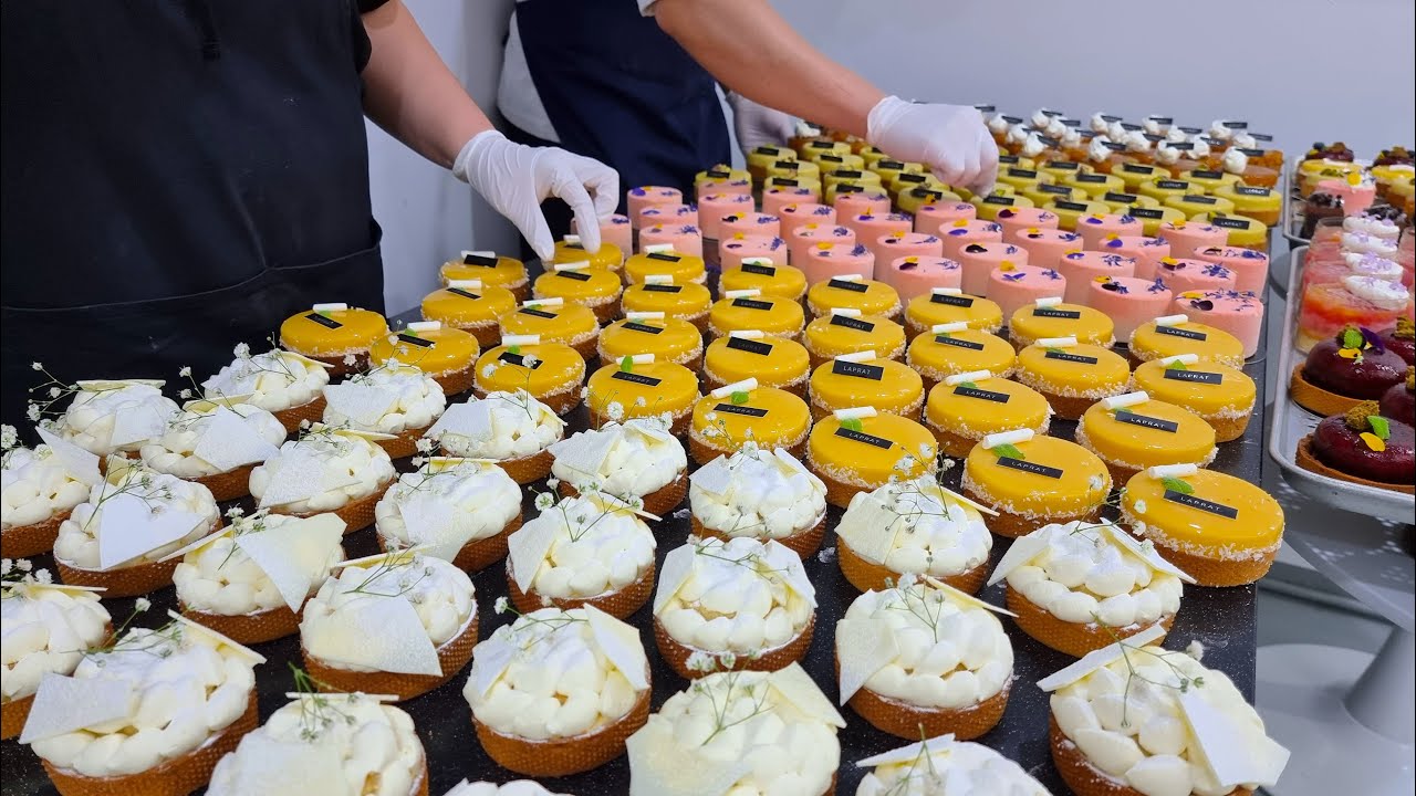 Entremets, роскошный французский десерт, приготовленный кондитером из ENSP. - Корейская уличная еда